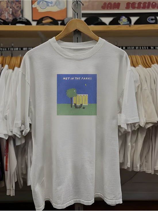 Jahaziel F Other - Rare Met In The Parks Washed White Tee